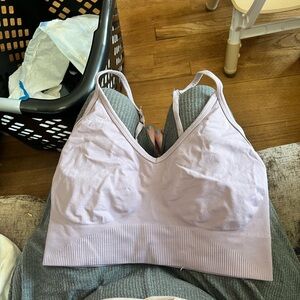 Balance athletica (now vitality) purple sports bra no padding